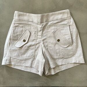 Banana Republic Linen-Blend Beige Pocket Shorts Size XXS NWT